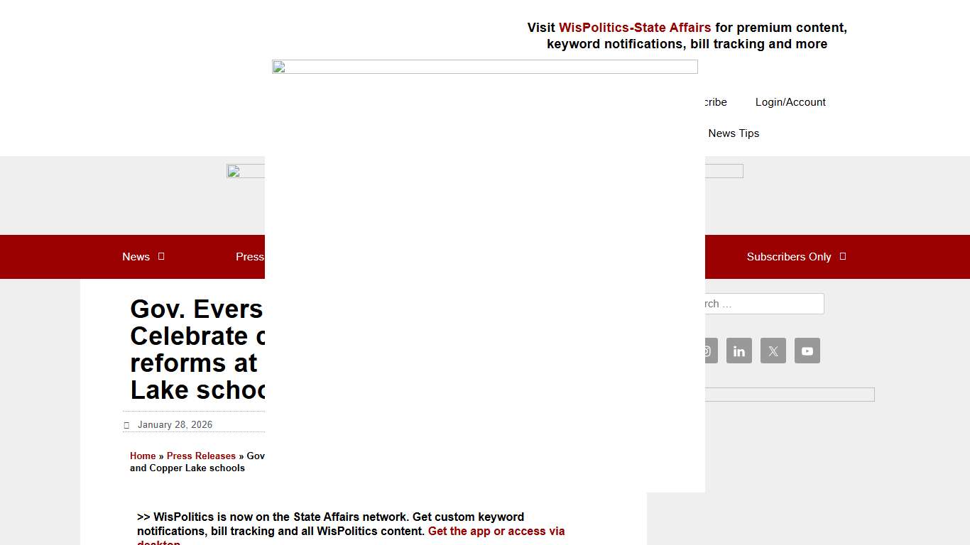 Gov. Evers, DOC: Celebrate completion of successful reforms at Lincoln Hills and Copper Lake schools  - WisPolitics